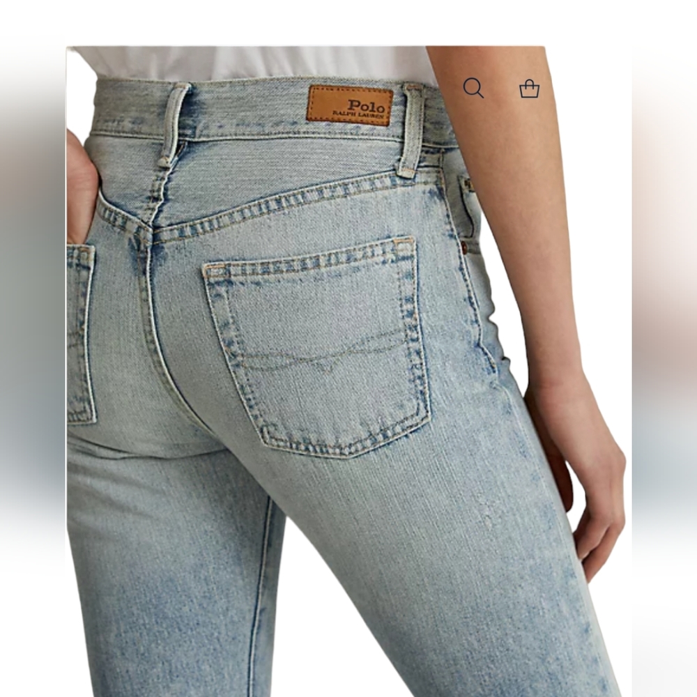 Polo Ralph Lauren Size 27R Callen High-Rise Slim Jean, Light Blue NWT - Picture 2 of 7